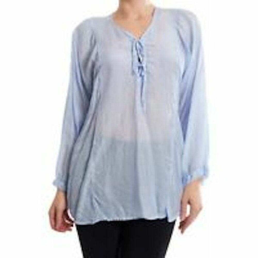 NWOT Pete & Greta Johnny Was Tobi Washed Silk Blouse
